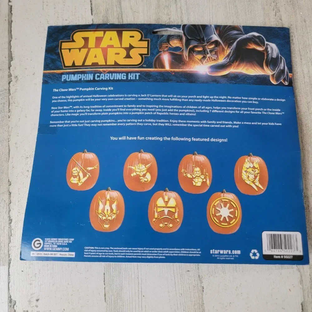 Gemmy 2013‎ Star Wars pumpkin carving kit Halloween